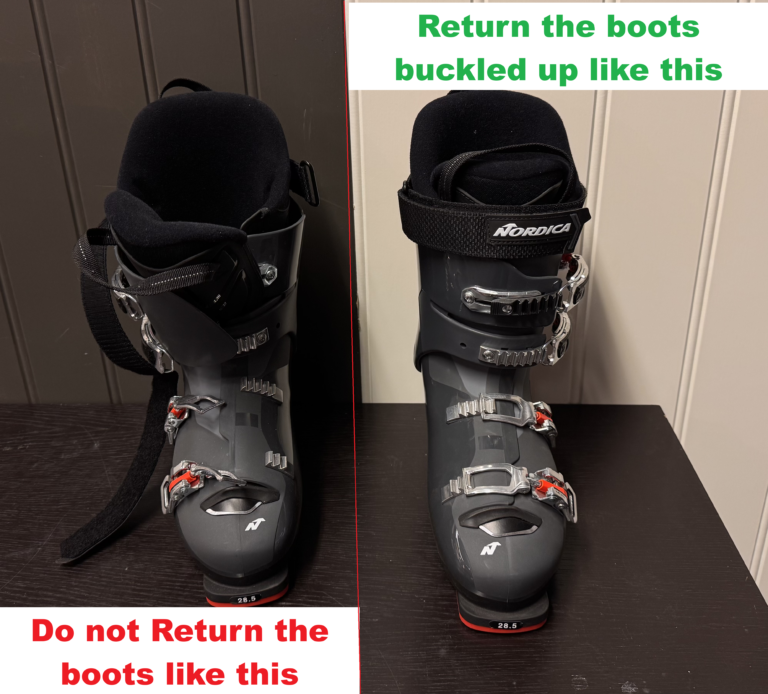 Instructions pour la remise des chaussures